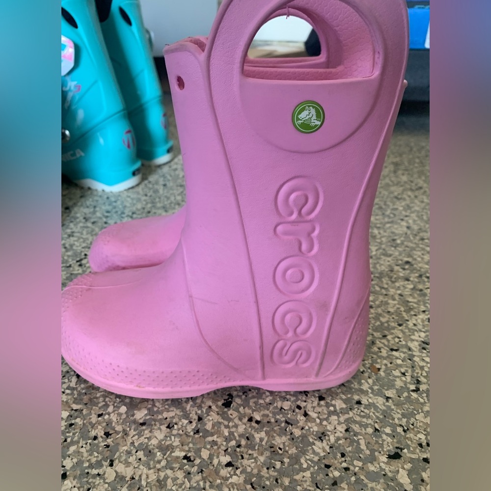 Cute and sturdy rain boots for your kiddos to play in the rain.